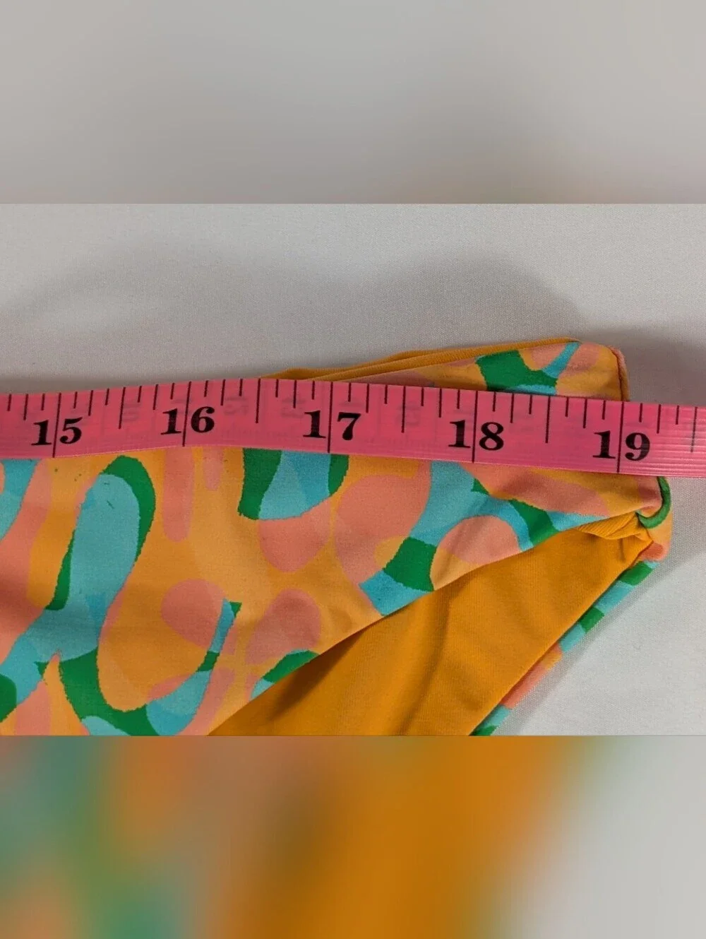 New Dippin' Daisy's Orange with Turquoise & Pink Abstract Bikini Bottom Size 3X